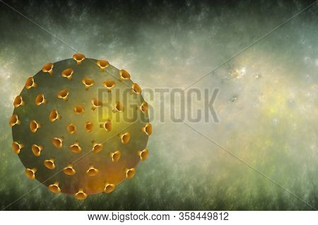Fractal Model Of The Pandemic. Infected Planet, The Spread Of The Coronavirus Coving-19