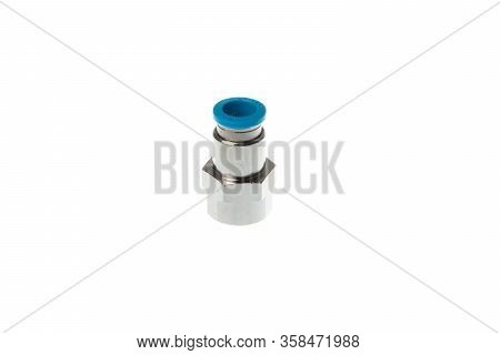 Varna, Bulgaria - March 21, 2020: Festo Pneumatic Straight Fitting For Plastic Tube To 1/4