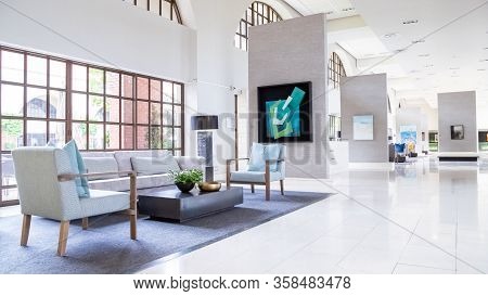 Johannesburg, South Africa 18th February - 2020: Interior Of International Conference Venue.