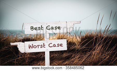 Street Sign The Way To Best Versus Worst Case