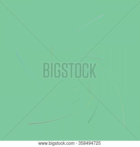 Single Mottled, Multi-color And Colorful Spiral, Swirl, Twirl Element. Twisted Cyclic, Circular And