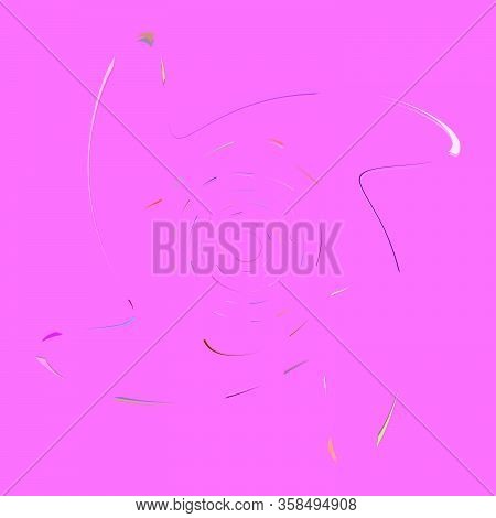 Single Mottled, Multi-color And Colorful Spiral, Swirl, Twirl Element. Twisted Cyclic, Circular And