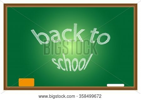 Green Blackboard Blackboard For Classroom Or Restaurant Menu On A White Background. Vector Boards Fo