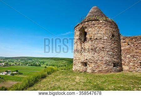 Ukraine, Podgora Village, Ternopil Region, Terebovlya District. Pidhiryan Monastery. View From The M