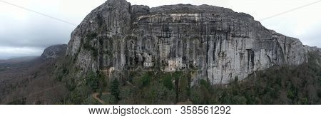 Aerial View Of The Grotto Of Maria Magdalena In France, Plan Daups, The Massif St.baum, Holy Fragran