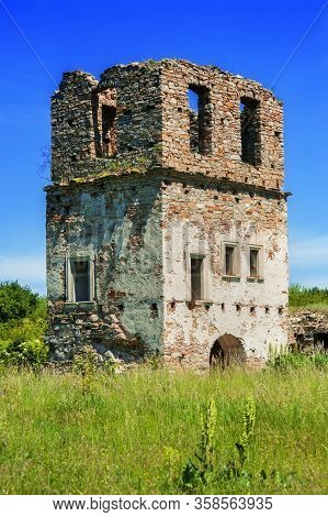 Pidhiryan Monastery, The Ruins Of One Of The Towers Beginning Of The 18Th C. Ukraine, Podgora Villag