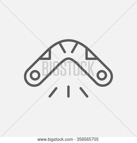 Boomerang Icon Line Symbol. Isolated Illustration Of Icon Sign Concept For Your Web Site Mobile App 