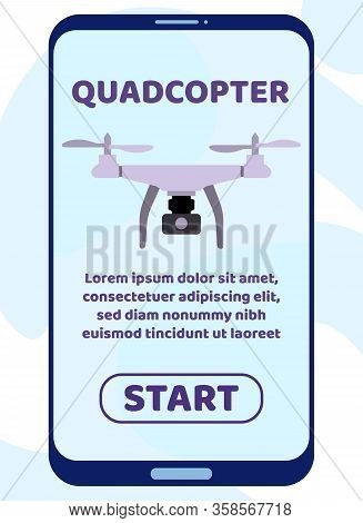 Mobile Application For Quadcopter Remote Control. Online Service For Autonomous Drone Logistics. Unm