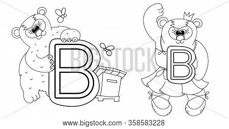 Animal Alphabet Coloring Book For Preschool Kids With Letter A