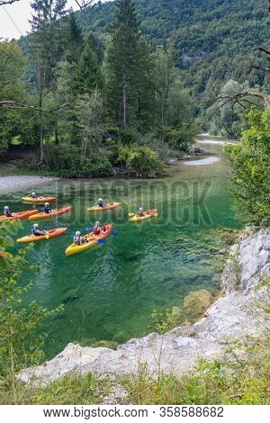 Rafting, Sava Bohinjka in Triglav national park, Slovenia