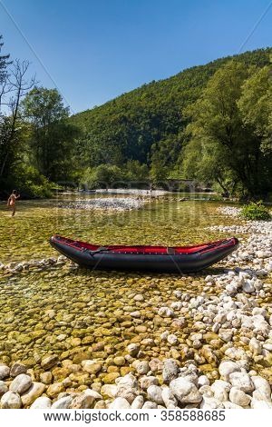 Rafting, Sava Bohinjka in Triglav national park, Slovenia