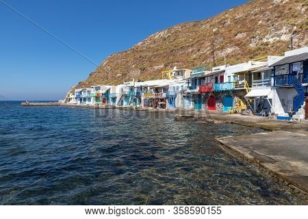 Coloured Houses In Klima Beach