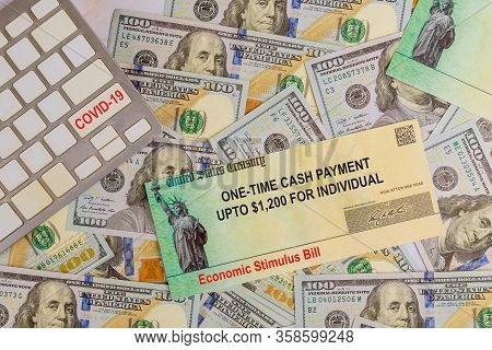Economic Rescue Package Word Covid-19 On Global Pandemic Lockdown Stimulus Package Financial Relief 