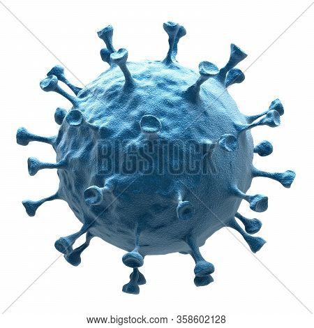 Corona Virus Covid-19 (isolated With Clipping Path) 3d Rendering