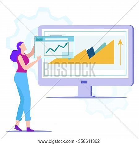 Idea Generation. Creating Business Ideas. New Technologies. Vector Illustration. Turn Into Reality T
