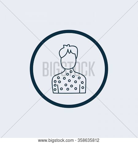 Skin Cancer Linear Icon. Thin Line Illustration. Dermatological Diseases. Rash, Spots On Back. Melan