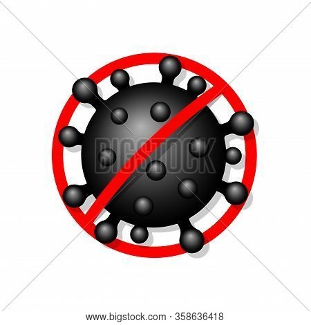 Coronavirus 2019-ncov. Corona Virus 3d Icon. Red Sign Isolated White Background. China Pathogen Resp
