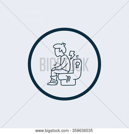 Diarrhea Icon Isolated On White Background From Disease Collection. Diarrhea Icon Trendy And Modern 
