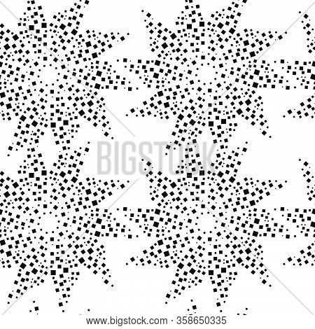 Seamless Vector Geometric Pattern With Black Squares