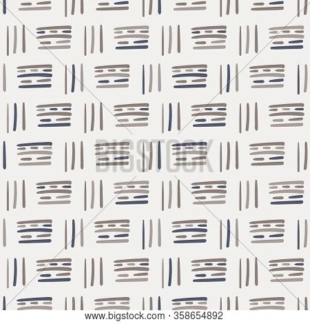 Simple Geometric Abstract Seamless Vector Pattern In Shades Of Grey. Unisex Surface Print Design. Fo