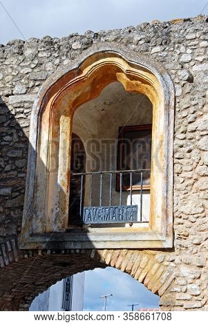 View Of The Medieval Town Archway (arco De Belen) And Balcony, Medina Sidonia, Medina Sidonia, Cadiz
