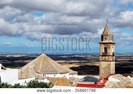 View Of Victoria Church Bell Tower (iglesia De Nuestra De La Victoria) And Surrounding Countryside, 
