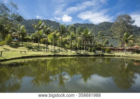 La Ceja, Antioquia / Colombia. Lake And Mountains, Colombian Landscape