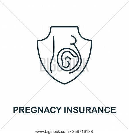 Pregnacy Insurance Icon From Insurance Collection. Simple Line Pregnacy Insurance Icon For Templates