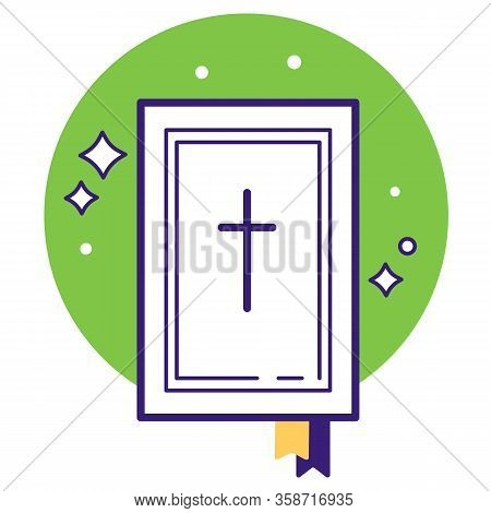 Stylized Cute Bibles Icon. Easter Vector Set