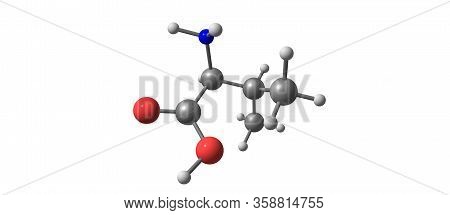 Valine Molecular Structure Isolated On White
