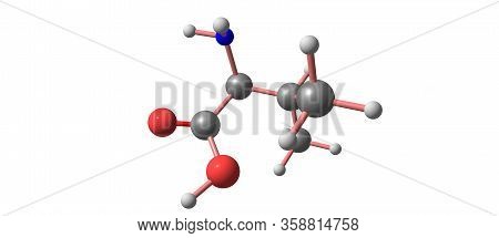 Valine Molecular Structure Isolated On White