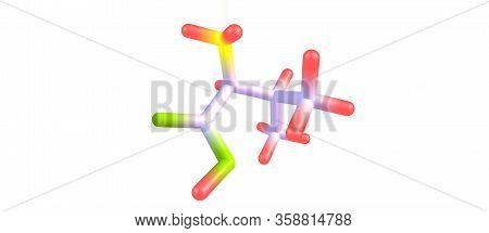 Valine Molecular Structure Isolated On White