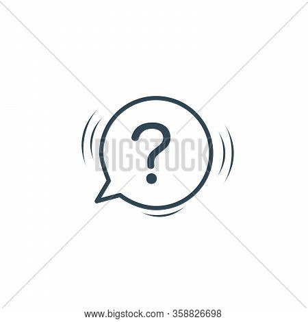 Shaking Chat Bubble And Question Mark. Faq Icon Woth Chat Bubble. Communication Concept. Stock Vecto