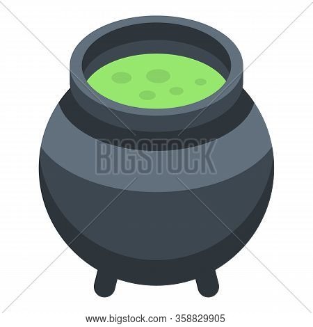 Witcher Cauldron Icon. Isometric Of Witcher Cauldron Vector Icon For Web Design Isolated On White Ba