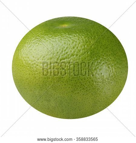 One Citrus Sweetie (pomelit, Citrus 'oroblanco), Isolated On A White Background.