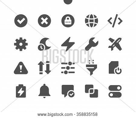 Setting Well-crafted Pixel Perfect Vector Solid Icons 30 2x Grid For Web Graphics And Apps. Simple M