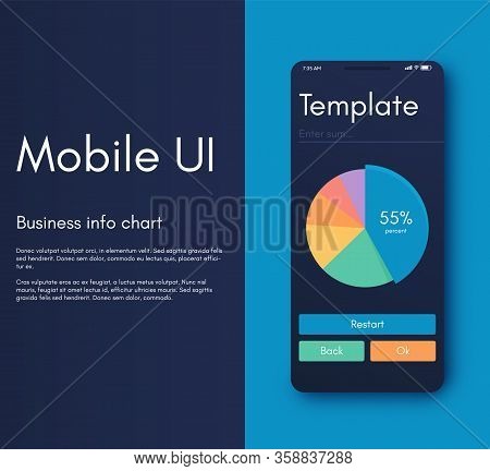 Mobile Application Interface. Ui Design, Vector Illustration