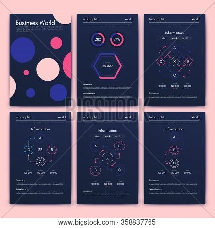 Modern Infographic Vector Elements For Business Brochures. Use In Website, Corporate Brochure, Adver