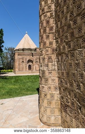 Aisha Bibi 11-century Mausoleum For Noble Woman, Located Near Taraz City, On Silk Road In Kazakhstan