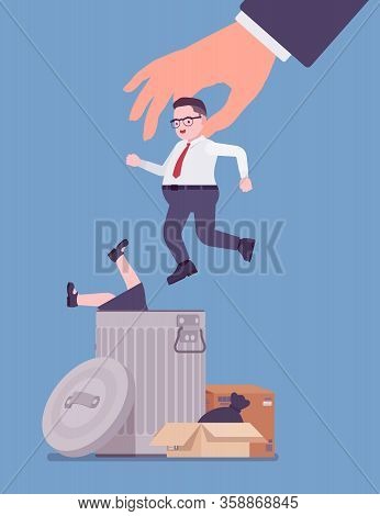 Male Employee Unfair Dismissal, Employment Crisis Losses. Jobless People, Jobs Market In Massive Eco
