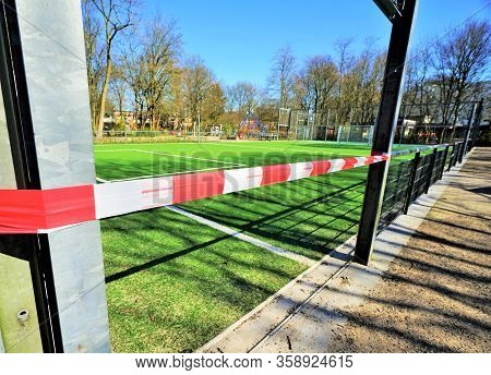 Cordoned Off Playground Due To The Coronavirus Pandemic March 2020
