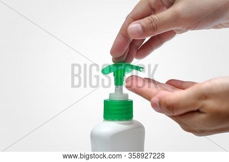 Washing Hand With Hand Sanitizer To Prevent Coronavirus Covid19