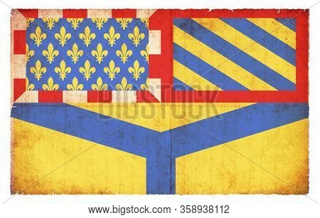 Grunge Flag Yonne (france)