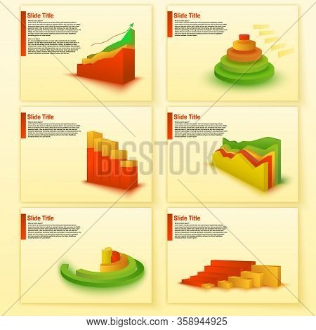 Columnar Vector Business Chart. Growth Indicators Schedule Template. Color Data Columns