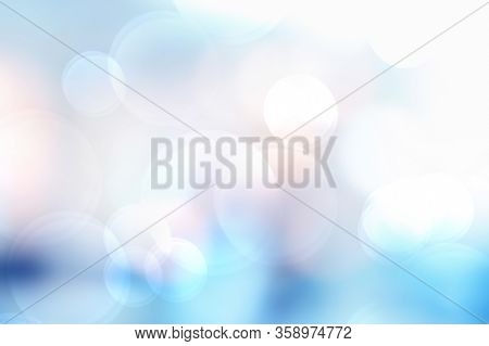 Blue Bokeh Light Background. Blur Background For Web Design