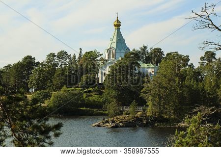 Temples On The Island Of Valaam (valaam Monastery In St. Petersburg)