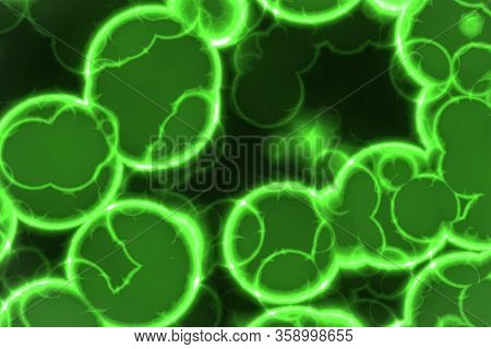 Creative Nice Green A Lot Of Organic Monadiforms Digital Graphic Background Or Texture Illustration