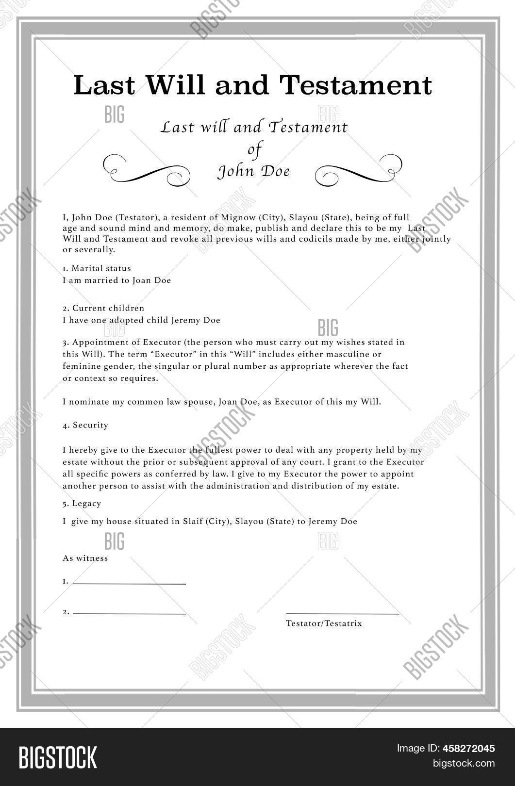 last will testament image & photo (free trial) | bigstock