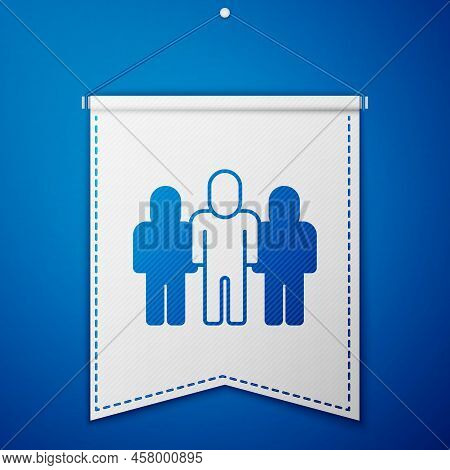 Blue Project Team Base Icon Isolated On Blue Background. Business Analysis And Planning, Consulting,
