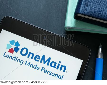 Kyiv, Ukraine - July 06, 2022. Onemain Financial Logo And Sign Lending Made Personal.